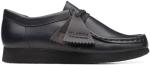 Clarks - Boys Wallabee O Shoes, Color Black Leather, Size: 5 W US Big Kid