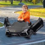 Winado 12V Ride on Car, Licensed Lamborghini Revuelto Electric Car for Toddlers W/Remote Control, Battery Car for Kids with Bluetooth, Hydraulic Doors, 3 Speeds, LED Lights, Music (Black)