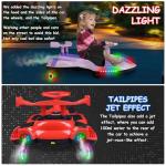 12V Electric Wiggle Car Ride On Toy, Swing Car with Pedal, for Kids from Ages 3 and Up, Birthday Gifts for Boys and Girls, Anti-Rollover, Flashing Wheels, Bluetooth,140Lbs (Black+Red)