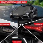 Winado 12V Ride on Car, Licensed Lamborghini Revuelto Electric Car for Toddlers W/Remote Control, Battery Car for Kids with Bluetooth, Hydraulic Doors, 3 Speeds, LED Lights, Music (Black)