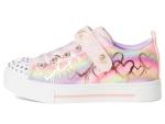 SKECHERS Kids Twinkle Toes Twinkle Sparks-Ombre Love Sneaker, Link Pink/Multi, 12 Little Kid