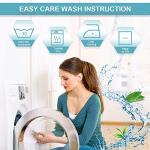 RYB HOME Linen Sheer Curtains for Living Room Textured Semi Sheer Curtains Large Window Treatment for Bedroom Patio Door, White, 52 inch Width x 108 inch Length, 2 Panels