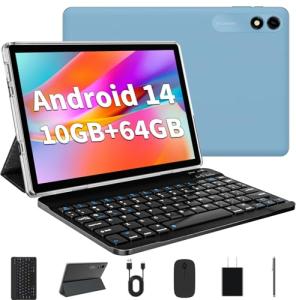 Android 14 Tablet 10.1” with Keyboard & Mouse