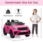 TOBBI Licensed Land Rover VELAR Electric Car for Kid by TOBBI,12V 7AH Ride On Toy for Kids Ages 3-8,Kids Ride On Car w/Remote Control/Music/Safety Belt,Double Doors