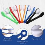 30 Pieces Mini Sun Glasses Eyeglass Microfiber Cleaner Glasses Soft Brush Tool Accessories Mini Spectacles Brush Cleaning Tool Eyeglasses Cleaner Microfiber Cleaning Clip, 5 Colors