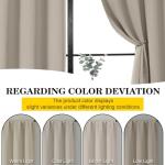 WelvetBLK Stone Blackout Curtains for Bedroom Living Room 63 Inch Length 2 Panels Set, Soft Solid Room Darkening Thermal Insulated Window Treatments, Rod Pocket Dining Room Curtains, 40" Wx63 L