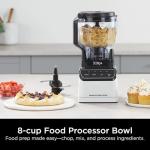 Ninja Grand Kitchen System 1200 Watts, Blender with 72 oz. Pitcher, 18 oz. Single-Serve Cup, Food Processor Bowl, 4 Auto-iQ Programs, 7 Manual Speeds, White
