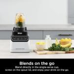 Ninja Grand Kitchen System 1200 Watts, Blender with 72 oz. Pitcher, 18 oz. Single-Serve Cup, Food Processor Bowl, 4 Auto-iQ Programs, 7 Manual Speeds, White