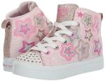 Skechers Kids Twinkle Toes TWI-Lites 2.0-Star Gloss Sneaker, Link Pink/Multi, 13.5, Little Kid