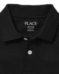 The Children's Place boys Long Sleeve Pique School Uniform Polo Shirt, Black Single, X-Small US