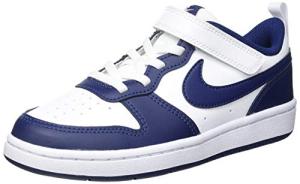 Nike Boy's Court Borough Low 2 (Little Kid) White/Blue Void/Signal Blue 11 Little Kid M