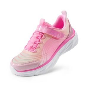 DREAM PAIRS Girls Shoes Sneakers Kids Tennis Shoes Sparkle ColorBurst Lightweight Running Casual Walking Shoes,Size 13 Little Kid,Pink,SDRS2405K