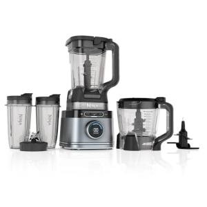 Ninja Detect Kitchen System TB400 Power Blender + Food Processor, 1700W Peak Motor, BlendSense Auto-Detect Technology, 72-oz Pitcher, 64-oz Processor Bowl, Two 24-oz Cups, Silver