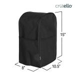 Crutello Food Processor Cover with Storage Pockets for Large Custom 11-14 Cup Processors - Compatible with Ninja Blender - Large Black Food Processor Cover