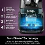 Ninja Detect Kitchen System TB400 Power Blender + Food Processor, 1700W Peak Motor, BlendSense Auto-Detect Technology, 72-oz Pitcher, 64-oz Processor Bowl, Two 24-oz Cups, Silver