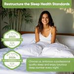 TWK Luxury Sheet Set, Genuine 100% Organic Viscose Derived from Bamboo, Cooling & Breathable, Silky Soft, Bedding Sheets & Pillowcases(White, Queen)