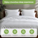 TWK Luxury Sheet Set, Genuine 100% Organic Viscose Derived from Bamboo, Cooling & Breathable, Silky Soft, Bedding Sheets & Pillowcases(White, Queen)