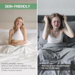 Pillcase Luxury Organic Tencel & Viscose from Bamboo Cooling Sheet Set,Silky Soft Lyocell Sheets with Deep Pocket, Hypoallergenic & Breathable Bedding with Pillowcases (White, King)