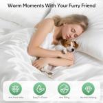 Pillcase Luxury Organic Tencel & Viscose from Bamboo Cooling Sheet Set,Silky Soft Lyocell Sheets with Deep Pocket, Hypoallergenic & Breathable Bedding with Pillowcases (White, King)