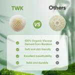 TWK Luxury Sheet Set, Genuine 100% Organic Viscose Derived from Bamboo, Cooling & Breathable, Silky Soft, Bedding Sheets & Pillowcases(White, Queen)