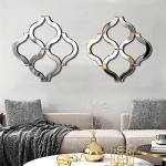 DMDFIRST Arc-Shaped Decorative Wall Mirror Silver 20"x20" Large, Exquisite Bevelled Gorgeous Glam Accent Decor, Unique Modern Fashion Hand Craft Chic Wall Decor