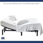 Cottingon 4 Piece Flex Head King Sheet Set, Top 34 Inch Split Sheets for Sleep Number Adjustable Beds, Soft Breathable 100% Egyptian Cotton, Fits Upto 16" Deep Mattress 78"X80"+ 34", White