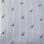 Nautica - Twin XL Size Sheet Set, Crisp & Tailored Cooling Sheets with a Smooth Cotton Percale Lightweight Feel - Bed Sheets with Matching Pillowcase & Fitted Sheet (Audley Stripe Blue)