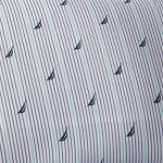 Nautica - Twin XL Size Sheet Set, Crisp & Tailored Cooling Sheets with a Smooth Cotton Percale Lightweight Feel - Bed Sheets with Matching Pillowcase & Fitted Sheet (Audley Stripe Blue)