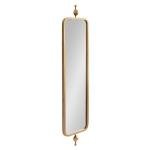Kate and Laurel Kasota Slim Panel Wall Mirror, 9 x 36, Antique Gold, Glam Tall Wall Decor for Skinny Entryway or Decorative Bedroom