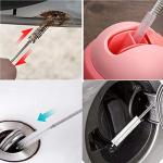 BYTRON Bytron 15pcs Long Pipe Cleaner Set, Extra Long Flexible Tube Cleaning Brush Fridge Cleaning Tool Stainless Steel Straw Nylon Cleaning Brush in Different Size White