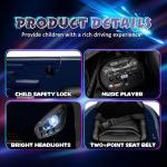 NEWDOOD Licensed Mercedes-Benz CLS 350 12V Kids Ride On Car with 2.4G Remote Control, Battery Powered Electric Car Ride On Vehicle w/Bluetooth, Music, Safety, Lights,Ride on Toys for Toddlers (Blue)