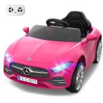 MINIATURE MOTORS 12V Licensed Electric Car with Remote Control, Kids Ride On Car with Bluetooth USB Music Player, 3.1MPH Max Speed, Battery Powered Roadster Birthday Day Gift for Boys and Girls-Rosy