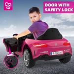 MINIATURE MOTORS 12V Licensed Electric Car with Remote Control, Kids Ride On Car with Bluetooth USB Music Player, 3.1MPH Max Speed, Battery Powered Roadster Birthday Day Gift for Boys and Girls-Rosy