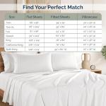 Casa Platino Twin Sheets Set –100% Cotton Twin Sheets with 2 Pillowcases, Lightweight Feel & Secure Fit, Crisp & Breathable Percale Weave with 15" Deep Pocket, Soft and Cozy – Pure White