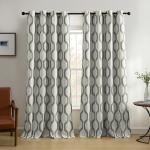 Elrene Home Fashions Renzo Ikat Geometric Room-Darkening Window Curtain, Living Room and Bedroom Drape with Grommets, 52"x95", 1 Panel, Taupe-gray