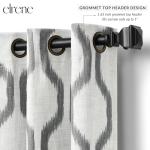 Elrene Home Fashions Renzo Ikat Geometric Room-Darkening Window Curtain, Living Room and Bedroom Drape with Grommets, 52"x95", 1 Panel, Taupe-gray