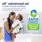 all Liquid Laundry Detergent, Free Clear for Sensitive Skin with OXI, Unscented and Hypoallergenic, 2X Concentrated, 90 Loads