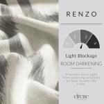 Elrene Home Fashions Renzo Ikat Geometric Room-Darkening Window Curtain, Living Room and Bedroom Drape with Grommets, 52"x95", 1 Panel, Taupe-gray