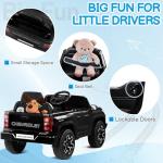Winado Licensed Chevrolet Colorado Electric Car for Kids, 12V Ride on Toys for Toddlers with Remote Control, Battery Powered Electric Car Ride On Vehicle w/Bluetooth, Soft Start, LED Lights - Black