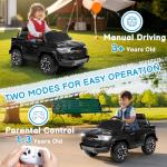 Winado Licensed Chevrolet Colorado Electric Car for Kids, 12V Ride on Toys for Toddlers with Remote Control, Battery Powered Electric Car Ride On Vehicle w/Bluetooth, Soft Start, LED Lights - Black