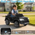 Winado Licensed Chevrolet Colorado Electric Car for Kids, 12V Ride on Toys for Toddlers with Remote Control, Battery Powered Electric Car Ride On Vehicle w/Bluetooth, Soft Start, LED Lights - Black