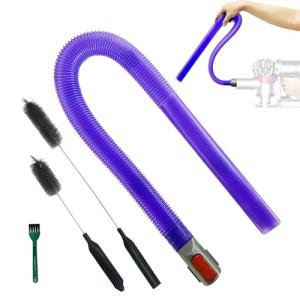 EZ SPARES 3-in-1 Cleaning Kit for DYS V7/V8/V10/V11/V15 – Vacuum Brush Head, Dryer Vent & Refrigerator Coil Brush | Flexible Crevice Tool Included | Multi-Surface Cleaning Accessories
