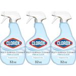 Clorox Free & Clear Multi Surface Cleaner, Spray Bottle, Fragrance Free, 32 Fluid Ounces, Pack of 3