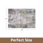 5 x 7 Area Rugs for Living Room, Machine Washable Non Slip Rug Ultra Soft Low Pile Indoor Carpet Modern Abstract Rugs for Bedroom Office Room Dining Room Beside, Grey