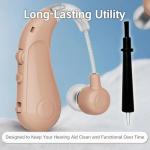 NIIIYTYB 3 Pieces Hearing Aid Cleaning Tools Kit in Ear Monitor Cleaner Brush Set with Wax Loop Essential Accessories for Hearing Aid Maintenance Ear Tool Cleaning Brushes