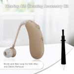 NIIIYTYB 3 Pieces Hearing Aid Cleaning Tools Kit in Ear Monitor Cleaner Brush Set with Wax Loop Essential Accessories for Hearing Aid Maintenance Ear Tool Cleaning Brushes