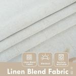 DriftAway Double Layer Linen Blackout Tie Up Curtains Thermal Insulated Fully Lined Balloon Roman Shade Bathroom Window Adjustable Rod Pocket for Small Window 25 Inch by 47 Inch Light Linen