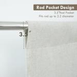 DriftAway Double Layer Linen Blackout Tie Up Curtains Thermal Insulated Fully Lined Balloon Roman Shade Bathroom Window Adjustable Rod Pocket for Small Window 25 Inch by 47 Inch Light Linen