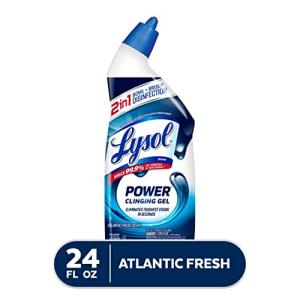 Lysol Power Toilet Bowl Cleaner Gel, For Cleaning and Disinfecting, Stain Removal, 24oz