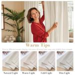 H.VERSAILTEX Light Reducing Curtains Thermal Insulated Window Treatment Panels Room Darkening Privacy Assured Drapes for Living Room Back Tab/Rod Pocket Bedroom Drapes 2 Panels, Ivory - 52 x 84 Inch